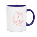 Ceramic Mug 11oz - Vibrant floral botanical artwork with orange, pink, and purple flowers on a white ceramic mug