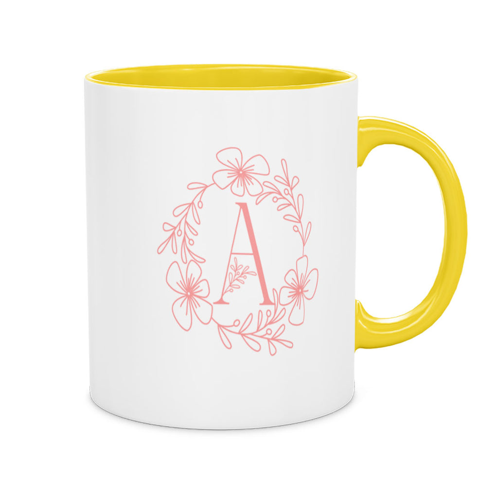 Ceramic Mug 11oz - Vibrant, colorful floral design covering the surface of a white ceramic mug