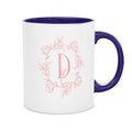 Ceramic Mug 11oz - Vibrant pink, orange, and green floral botanical artwork on ceramic coffee mug