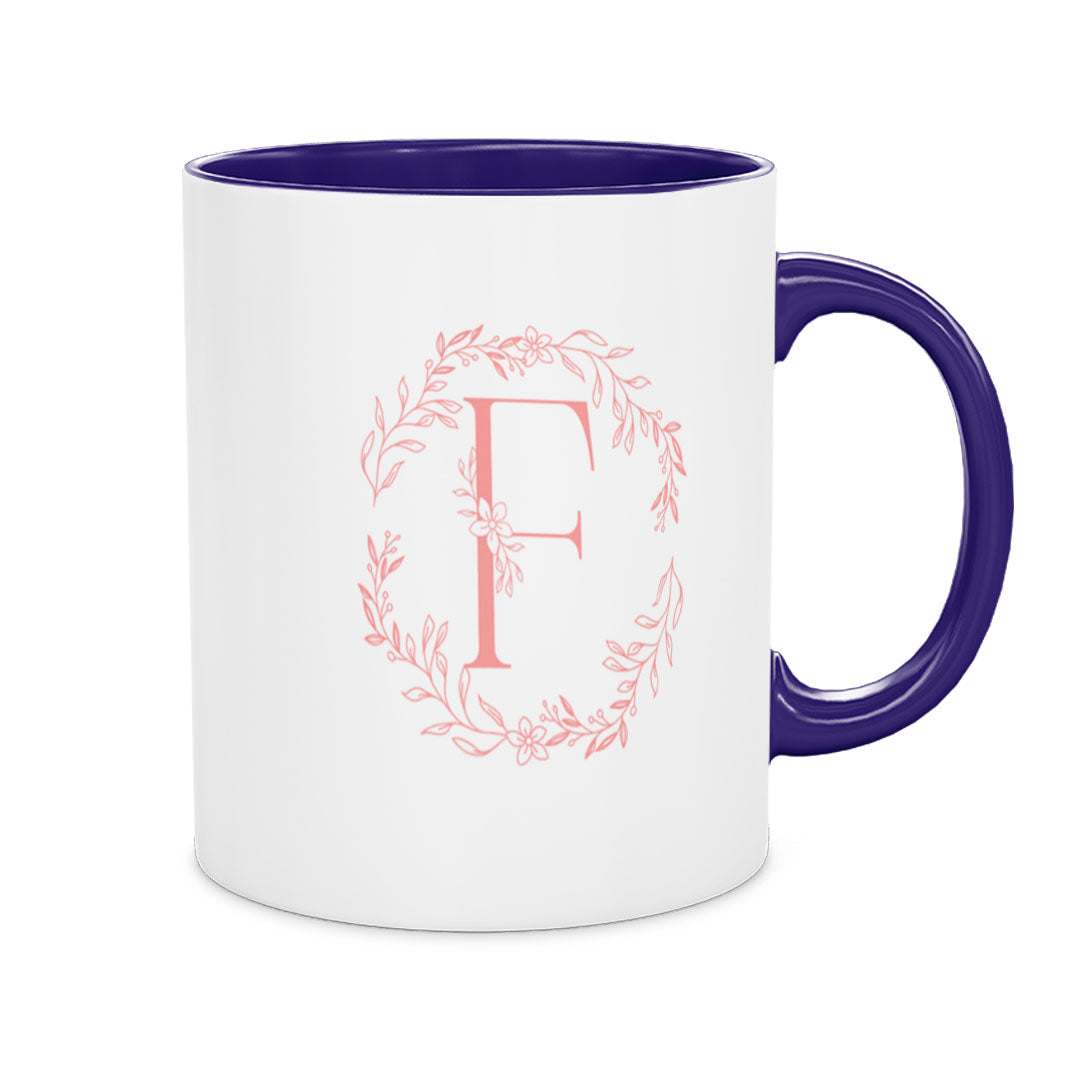 Ceramic Mug 11oz - Vibrant pink, lavender, and green floral artwork on a ceramic coffee mug