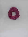 Burgundy floral scrunchie