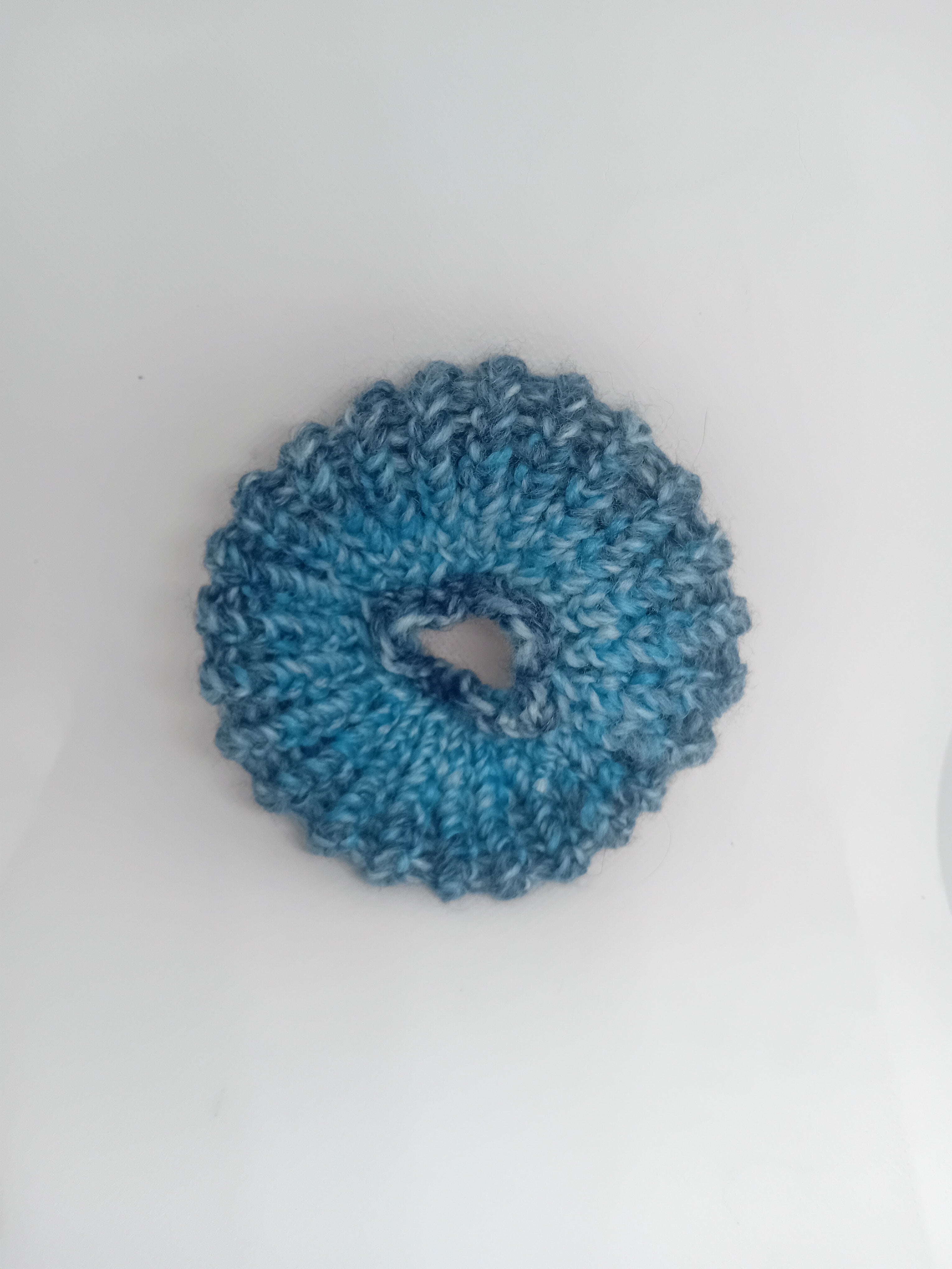 Blue marble scrunchie