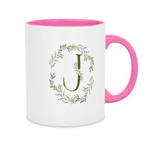 Ceramic Mug With Vibrant "J" Letter