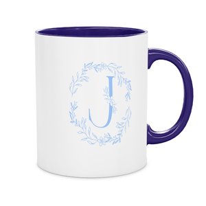 Ceramic Mug With Vibrant "J" Letter