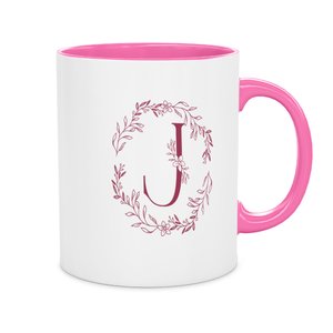 Ceramic Mug With Vibrant "J" Letter