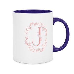 Ceramic Mug With Vibrant "J" Letter