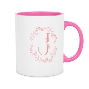 Ceramic Mug With Vibrant "J" Letter