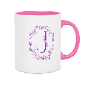 Ceramic Mug With Vibrant "J" Letter
