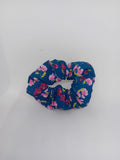 Floral Blue Scrunchie