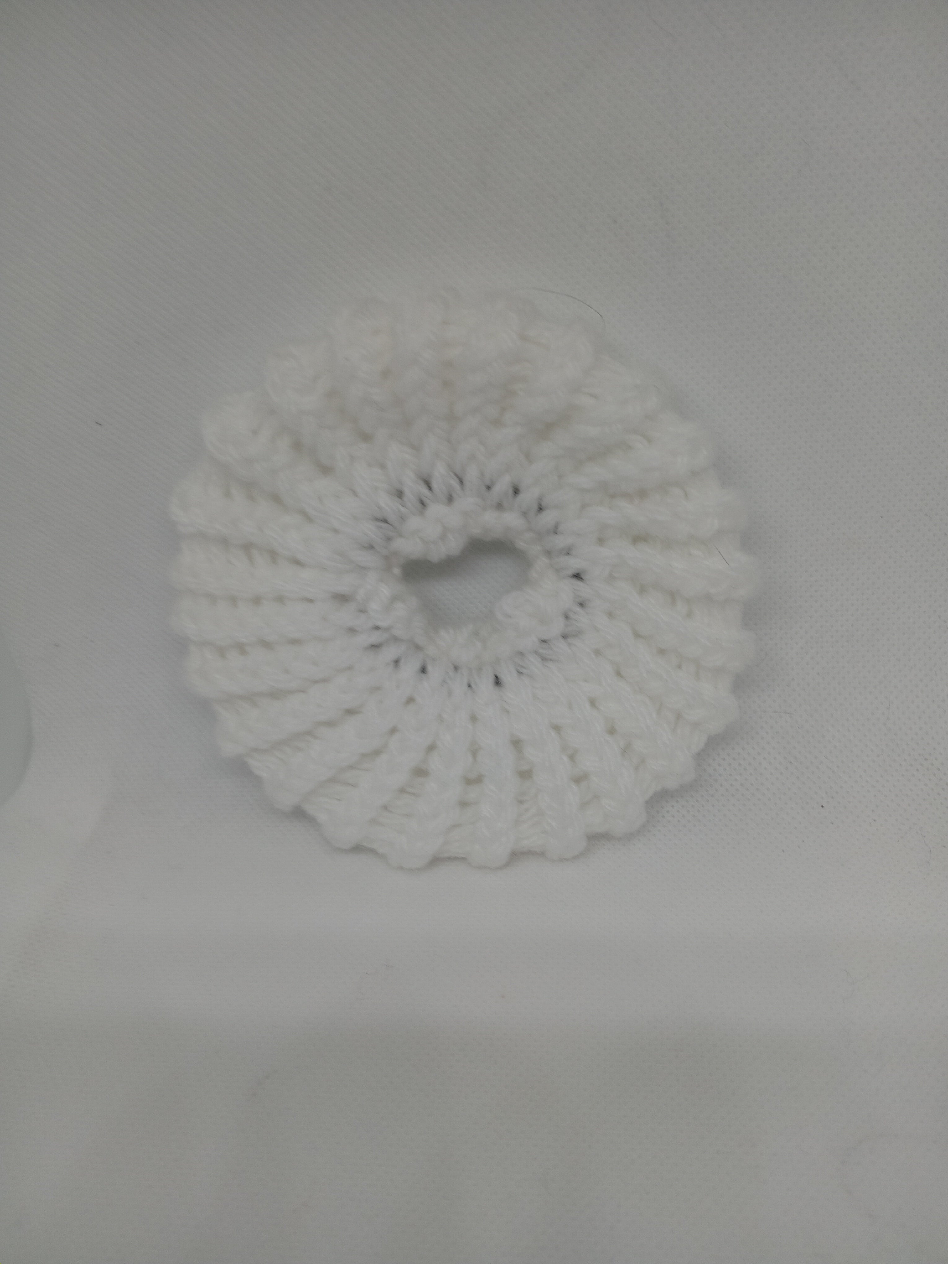 White Chunky Knit Scrunchie