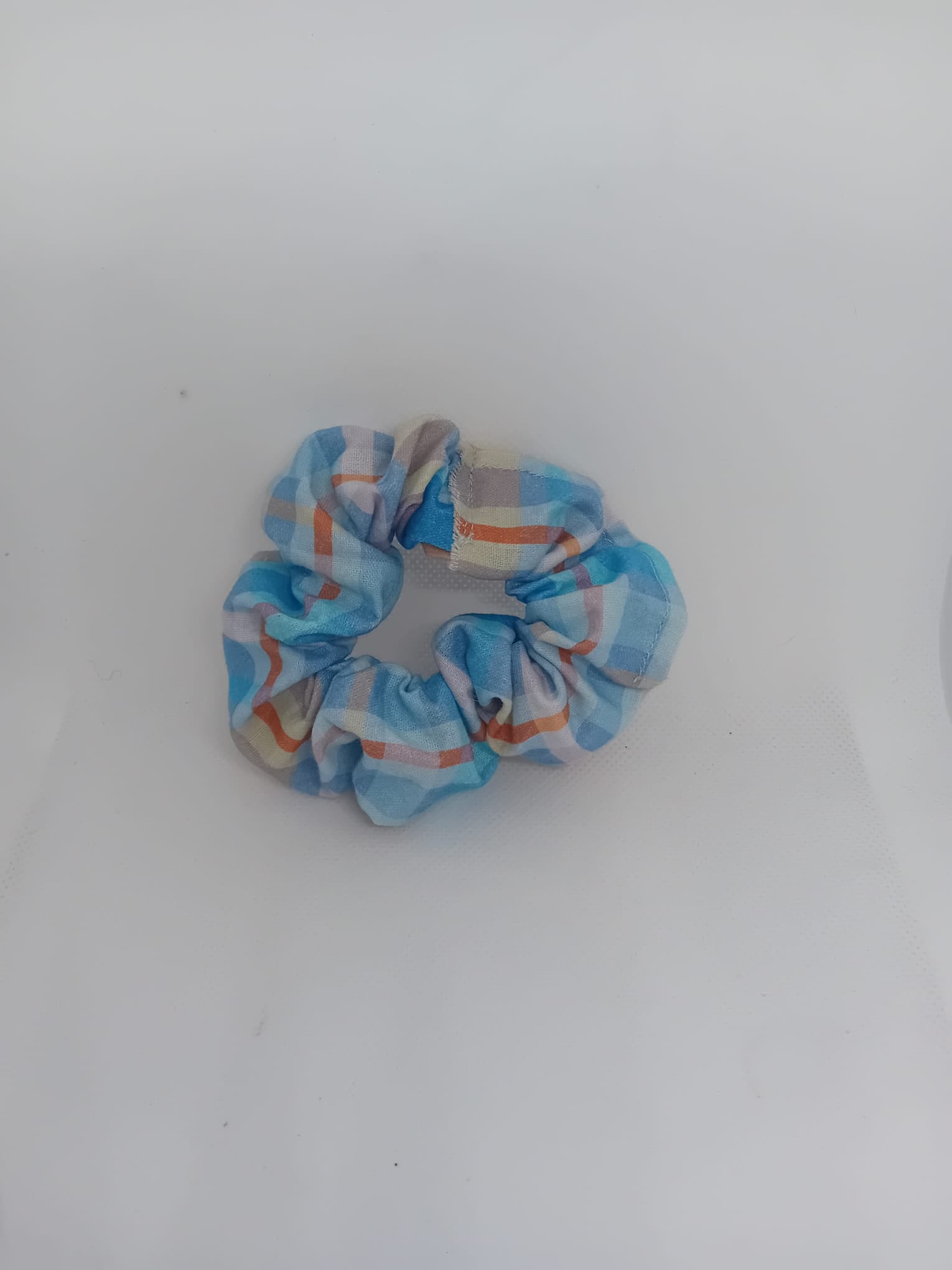 Plaid Blue scrunchie