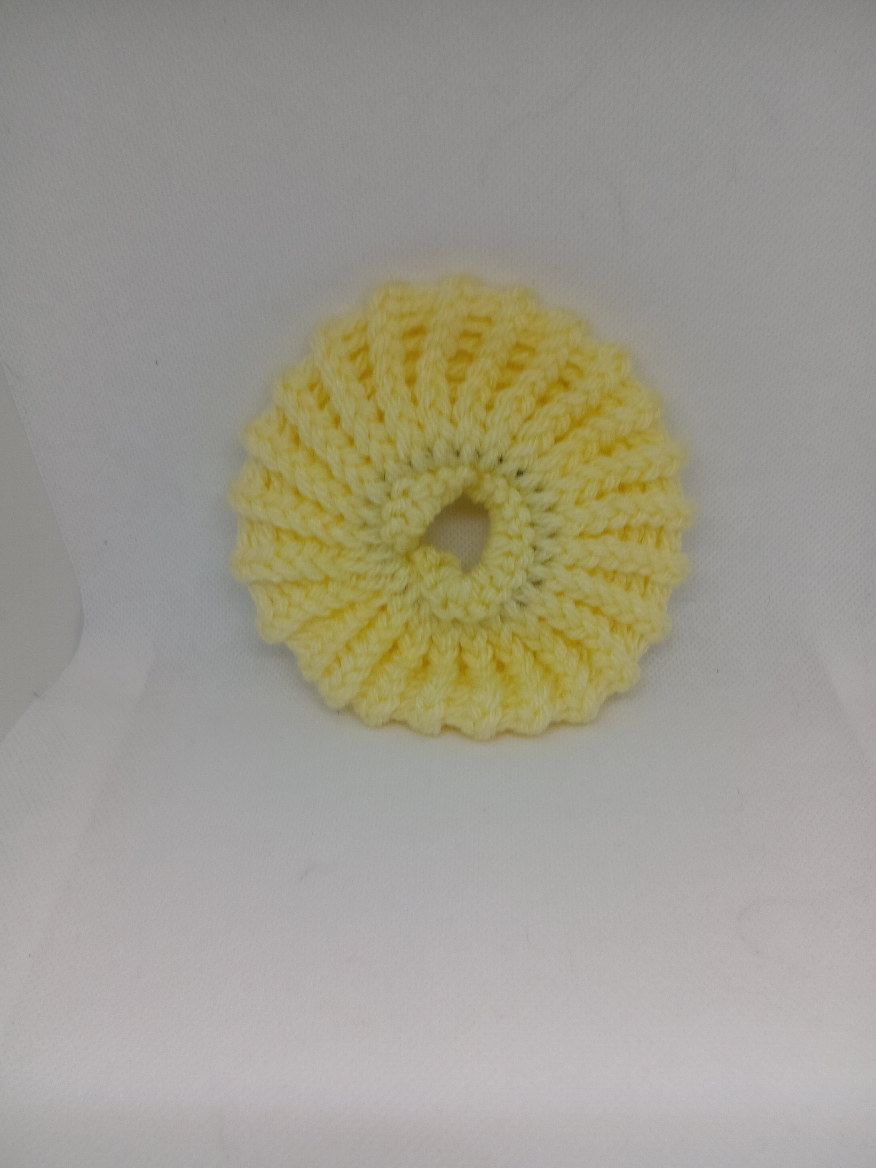 Sunny Yellow Knitted Scrunchie