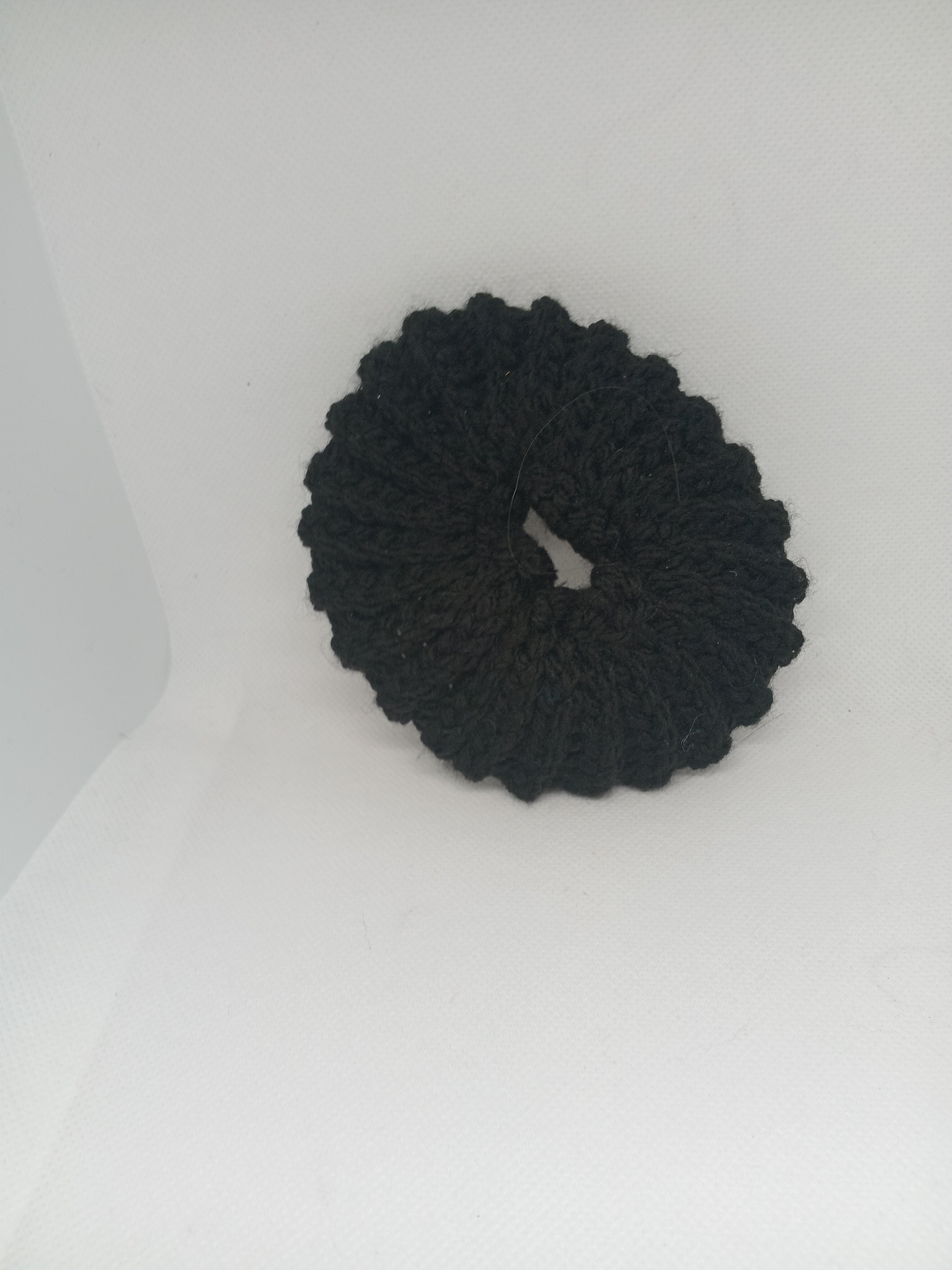 Classic Black Chunky Knit Scrunchie