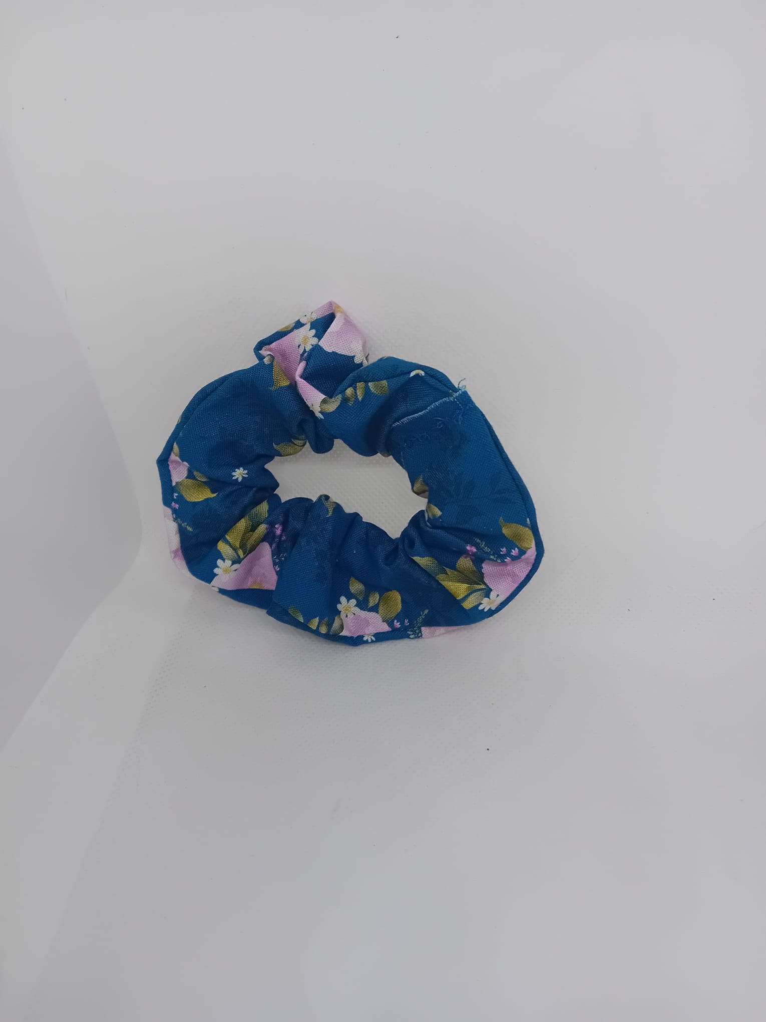 Light pink floral scrunchie